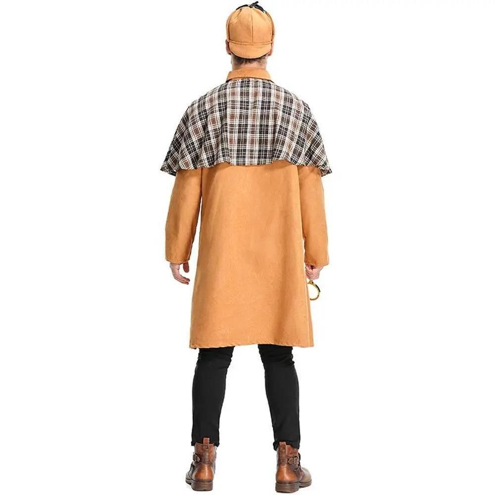 Mystery Game Role Playing Men Detective Adult Cosplay Costume Outfits Carnival Suit - Azufun