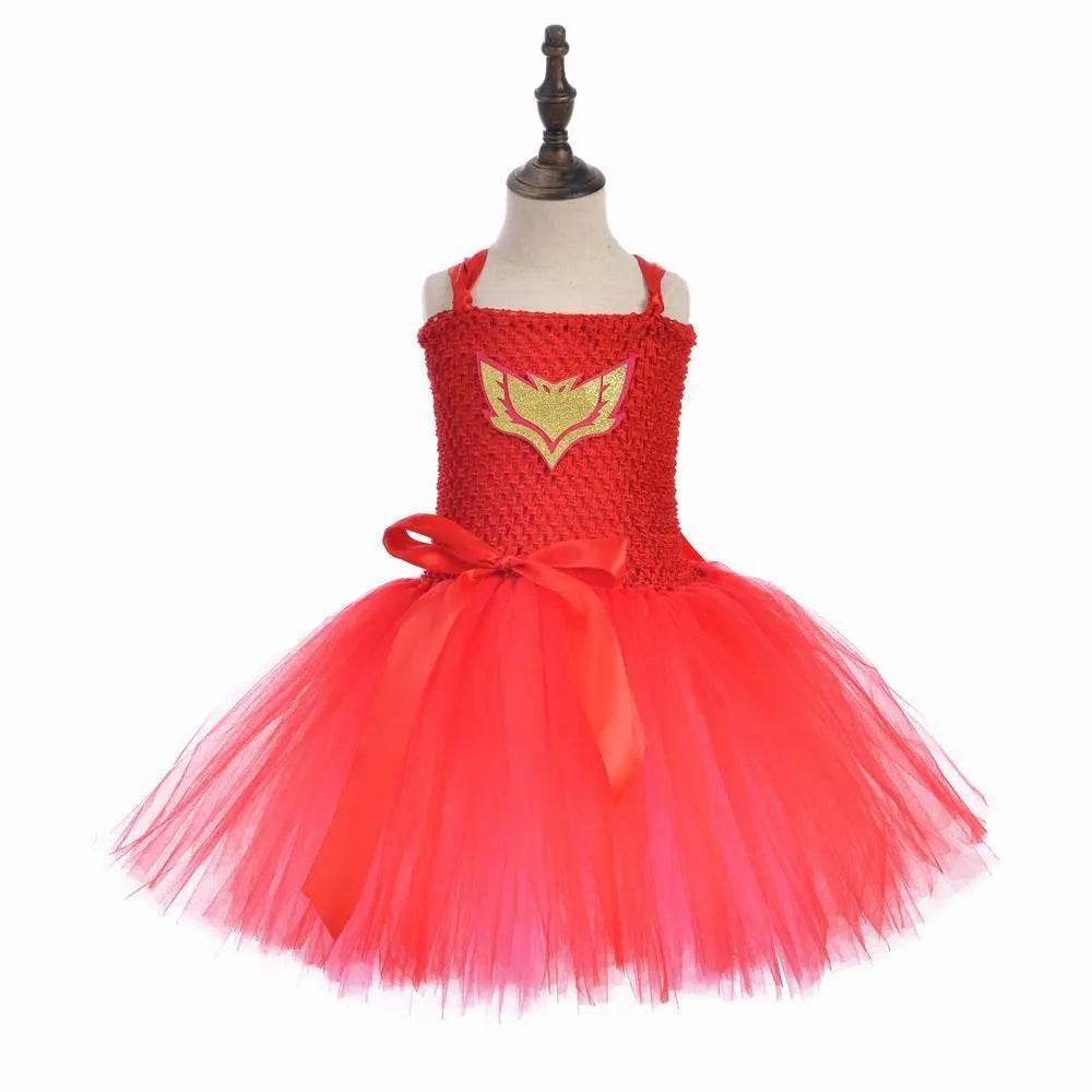 PJ Masks Superhero Cosplay Costumes Halloween Tutu Dress Suits - Azufun