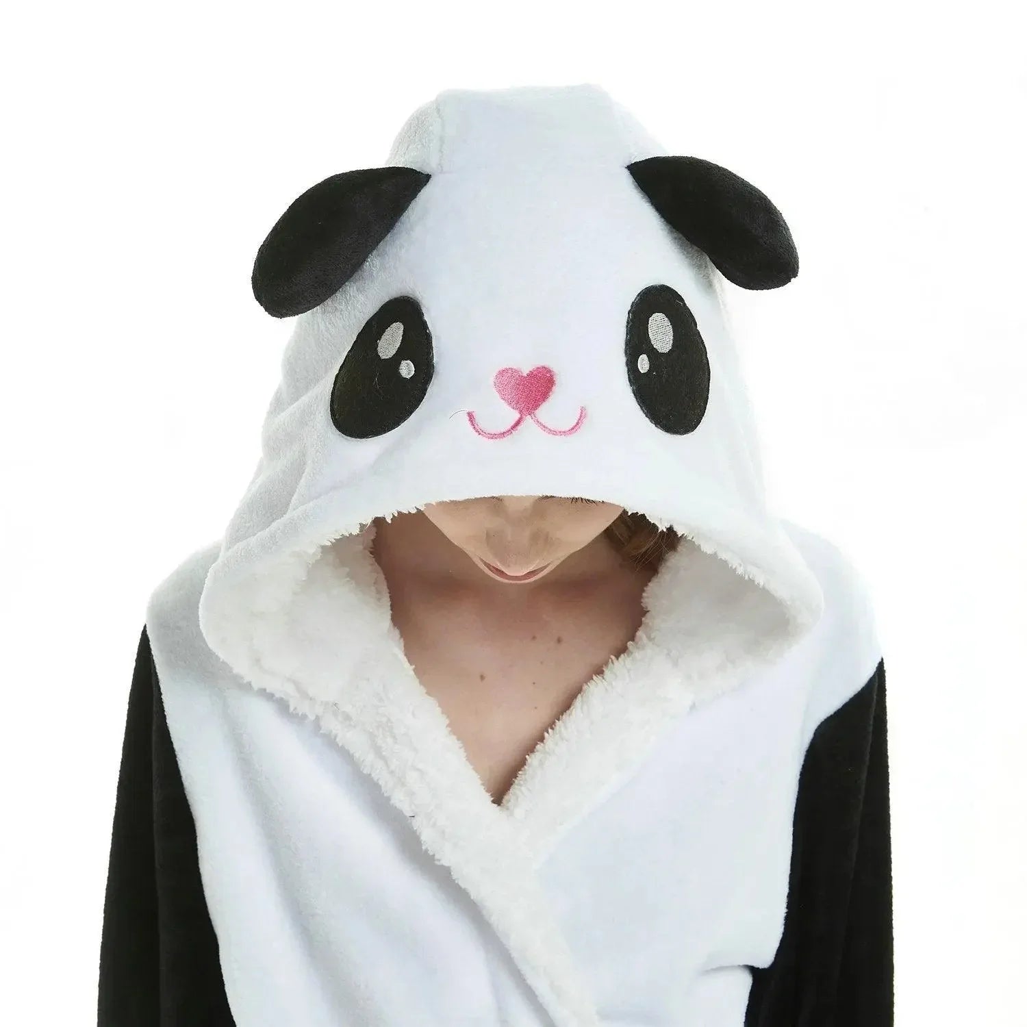 Panda Kigurumi Robes Adult Animal Pajamas Softest Bath Robe - Pajamasbuy