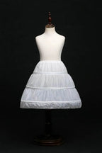 Princess Dress Crinoline Lace Trim Flower Girl Petticoat A-Line - Azufun