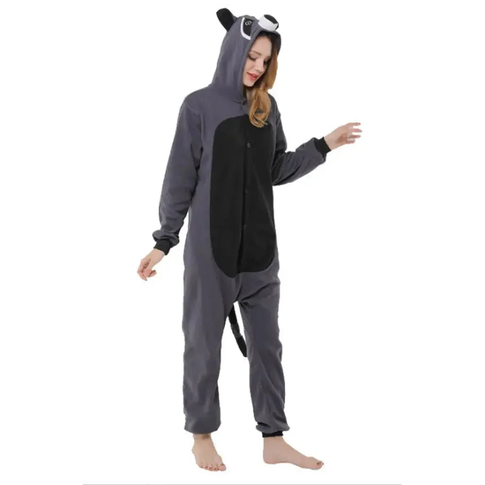 Raccoon Kigurumi Onesies animal pajamas Costume For Adult|?PajmasBuy