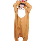 Reindeer Deer Cartoon Animal Kigurumi Onesie Pajama Costume - Pajamasbuy