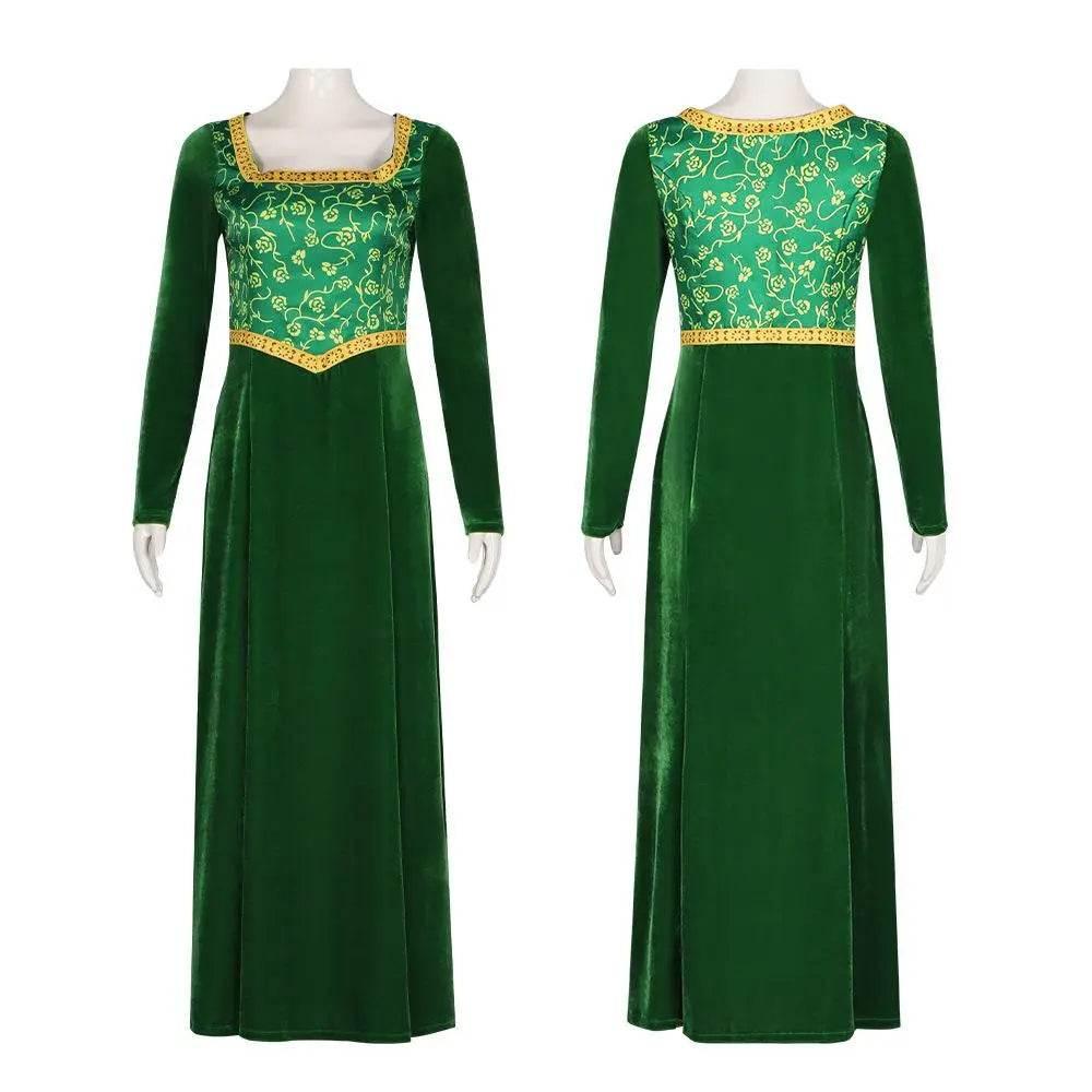 Shrek-Fiona Princess Dress Costume Outfits Cosplay Halloween Carnival Suit - Azufun