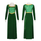 Shrek-Fiona Princess Dress Costume Outfits Cosplay Halloween Carnival Suit - Azufun