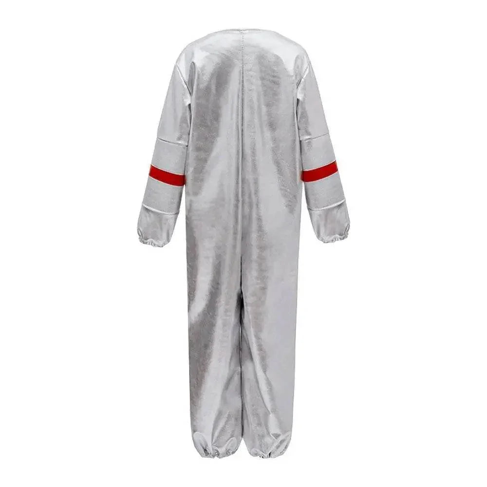 Silver Space Suit Costume Astronaut Pilot Cosplay and Performance Outfit - Azufun