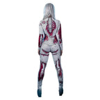Skeleton Costumes Halloween Horror Zombie Cosplay Jumpsuit for Women's Carnival Bodysuit Adult Zentai - Azufun