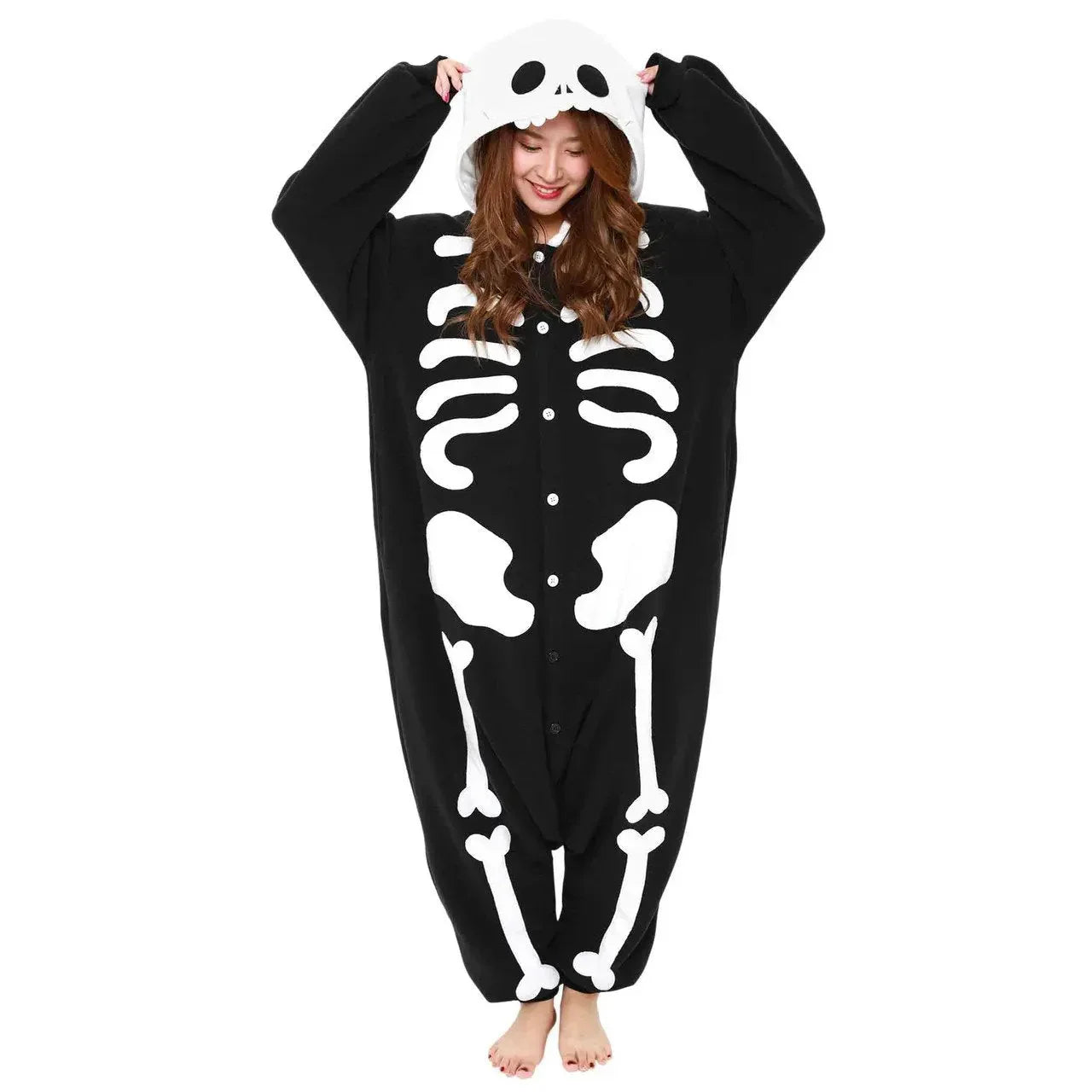 Skeleton Kigurumi onesie pajamas Costume for Adults|?PajmasBuy