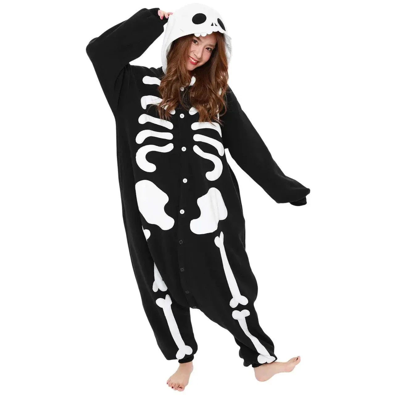 Skeleton Kigurumi onesie pajamas Costume for Adults|?PajmasBuy