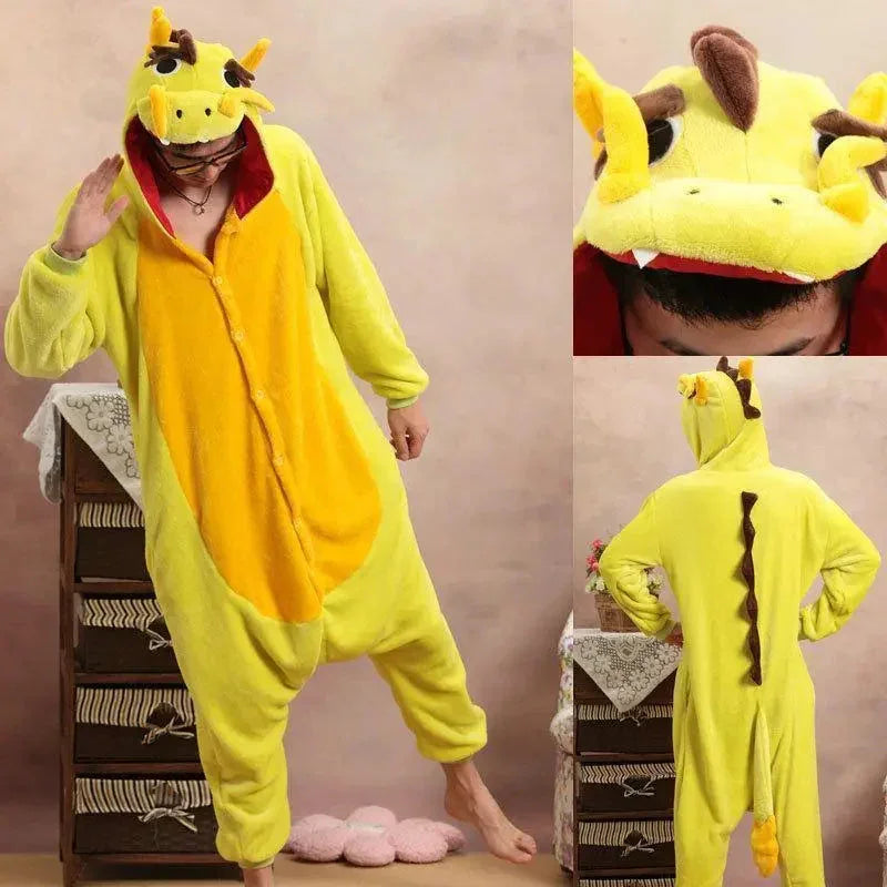 Unisex Adult Chinese Dragon Onesies kigurumi Costume Pajamas - Pajamasbuy