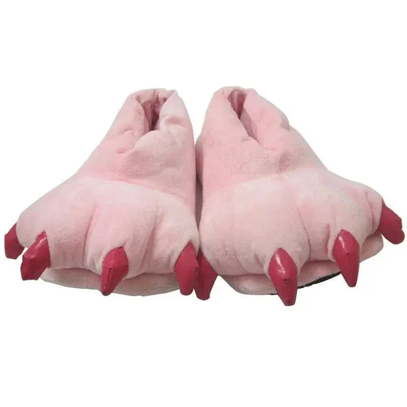 Unisex Animal Pink Stith Cat cosplay Kigurumi fleece slippers shoes - Pajamasbuy