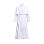 Unisex Men Solid Long Father Vicar Fancy Medieval Priest Costumes Cosplay Party Props - Azufun