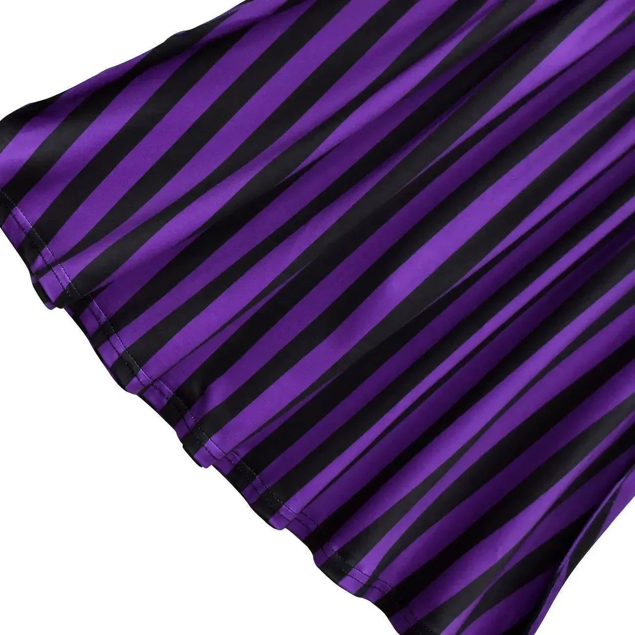 Wednesday Costume The Addams Family Cosplay Striped Dress For Kids - Azufun