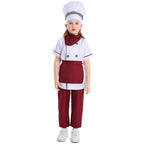 Western pastry chef costume for Kids Apron and Hat Set Cooking Baking - Azufun