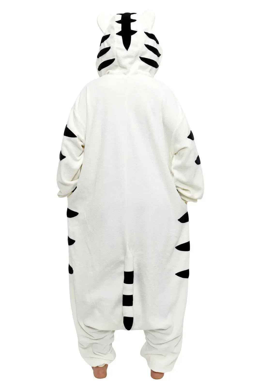 White Tiger Pajamas Kigurumi Onesies Hoodie Animal Costume - Pajamasbuy