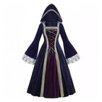 Womens Medieval Renaissance Costume Plus Size Medieval Role Play Dress - Azufun