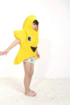 Yellow Star Smile Face Kigurumi Costume Kids Halloween Party Outfit - Pajamasbuy