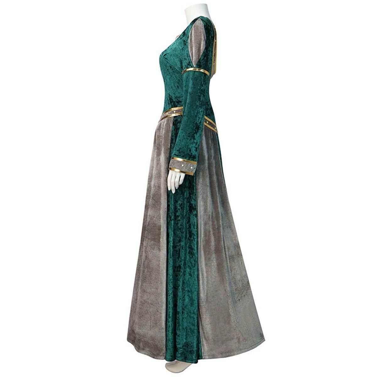Anime Movie Shrek Princess Fiona Dress Halloween Carnival Suit Cosplay Costume For Adults - Azufun