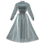 Astrid Deetz Costume Ball Dress Beetlejuice Skirt Striped Dress For Women Halloween - Azufun