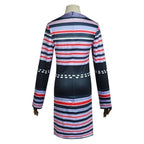 Astrid Deetz Costume Ball Dress Beetlejuice Skirt Striped Dress For Women Halloween - Azufun