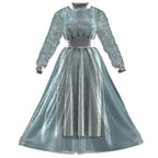 Astrid Deetz Costume Ball Dress Beetlejuice Skirt Striped Dress For Women Halloween - Azufun