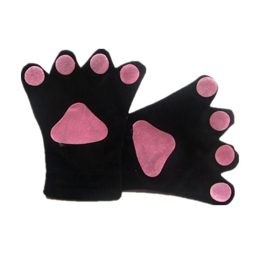 BuyChildren Fog Rabbit Claw Paw Fleece Kigurumi Gloves Now Cheaper With 3 - 5 Days Ship - PajamasBuy