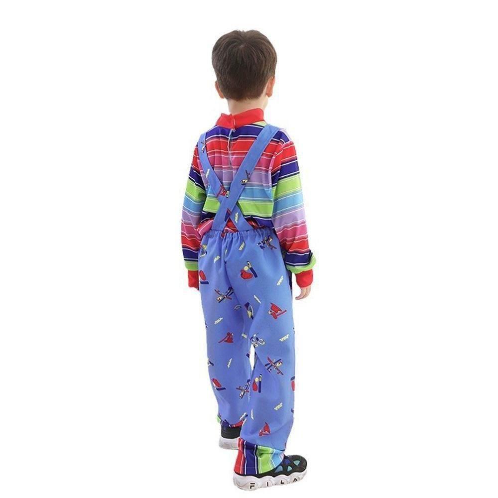 child's kids Chucky Costume Boy Jumpsuit Girls Dress stage Halloween - Azufun