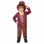 Chocolate Willy Wonka Movie Purple Kids Party Suit Cosplay Costumes Halloween - Azufun