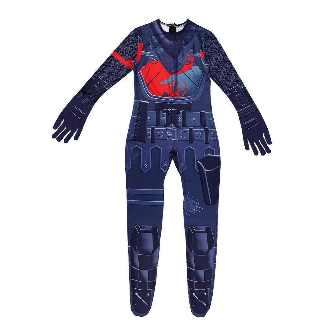 Game Fortnite Black Knight Kids Jumpsuit Outfit Carnival Suit Cosplay Costume - Azufun