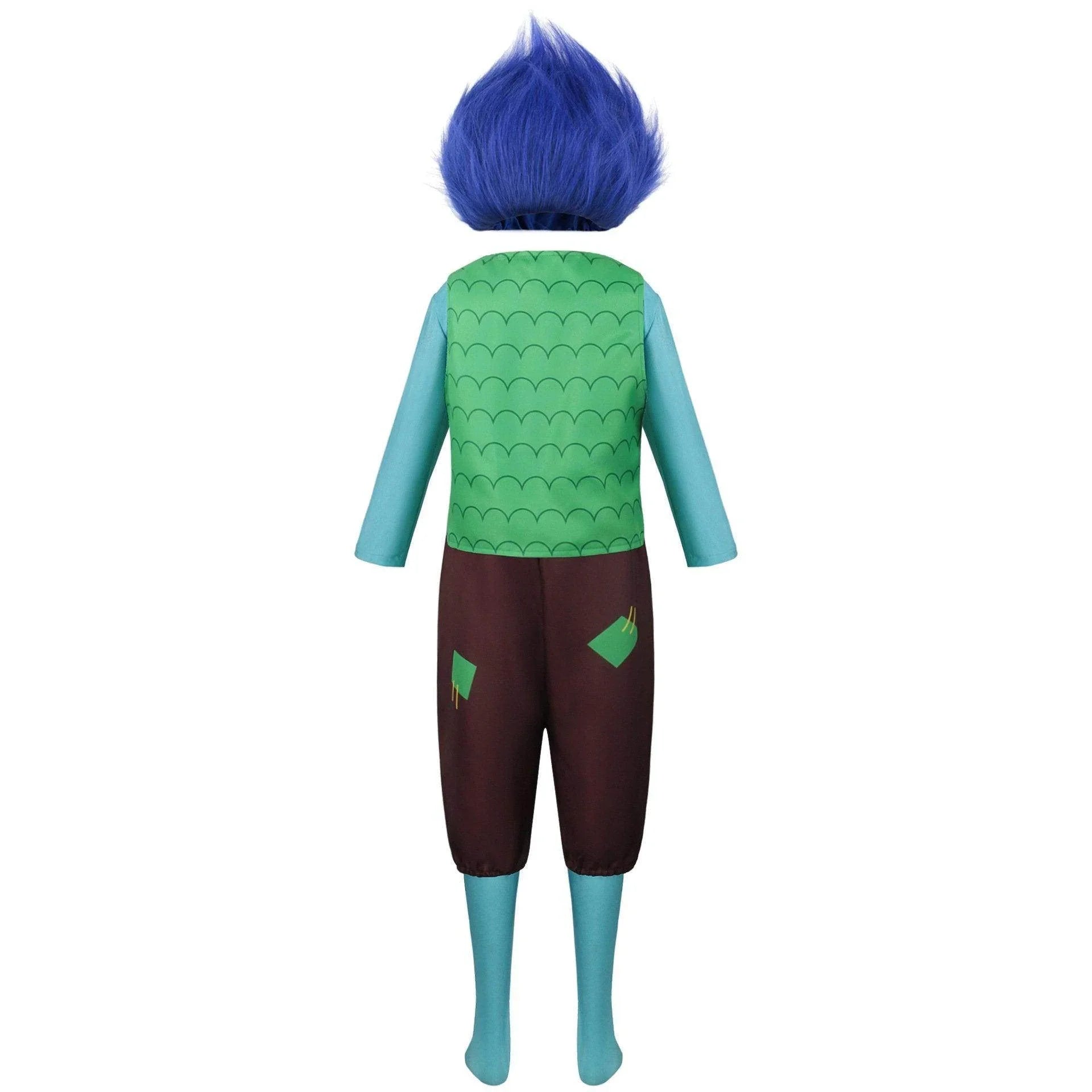 Girl Poppy Dress And Boy Branch Costume Wig Trolls 2 World Tour Cosplay For Kids Adult - Azufun