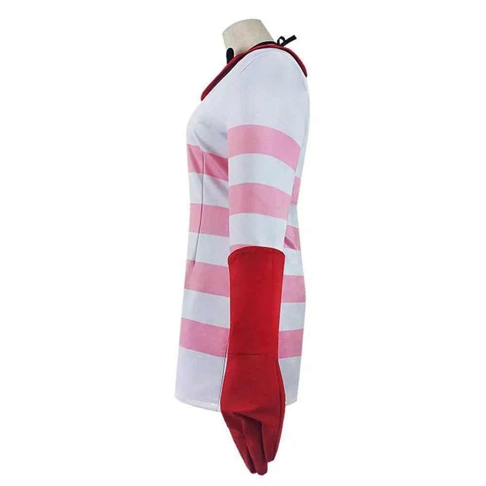 Hazbin Hotel Angel Dust Cosplay Costume Anime Halloween Suit Outfit Sets Dress Up For Women - Azufun