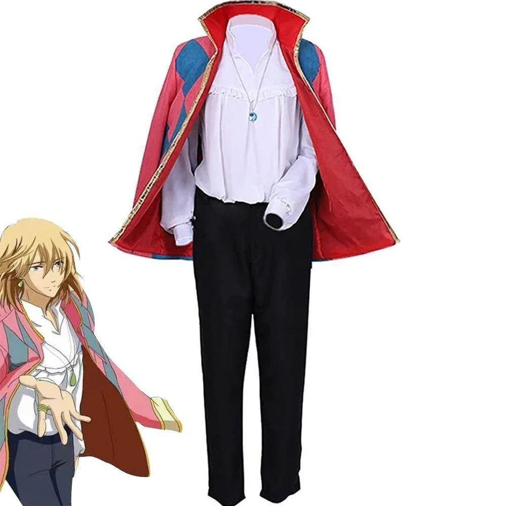 Howl Cosplay Costume Daily Anime Clothes Howl's Moving Castle Halloween Show Outfits for Adults - Azufun