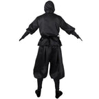 Japanese Ninja Bushido Cosplay Costume with Hood Socks Halloween Outfit Set Dress Up For Men - Azufun