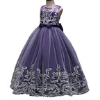 Kids Princess Evening Dresses Girls Sleeveless Long Tutu Mesh Dress