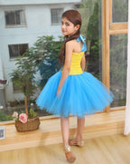 Little Girls Minions Tutu Dress Strap Mesh Halloween Outfit