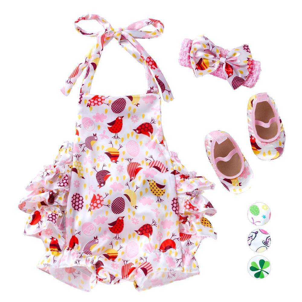 Toddler Baby Girl Strap Sleeveless Romper Bodysuit Jumpsuit Summer Outfit