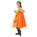 Orange Pumpkin Cute Dress Kid Halloween Costume Children's Day Costume