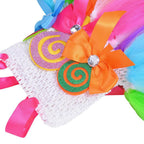Halloween Lollipop Rainbow Mesh Princess Tutu Dress