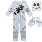 DJ Marshmello Chris Comstock Cosplay Costume Jumpsuit for Kids Gift