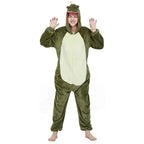 Onesie Kigurumi Pajamas Print New green dinosaur Adult's Flannel Winter Sleepwear Animal Costume