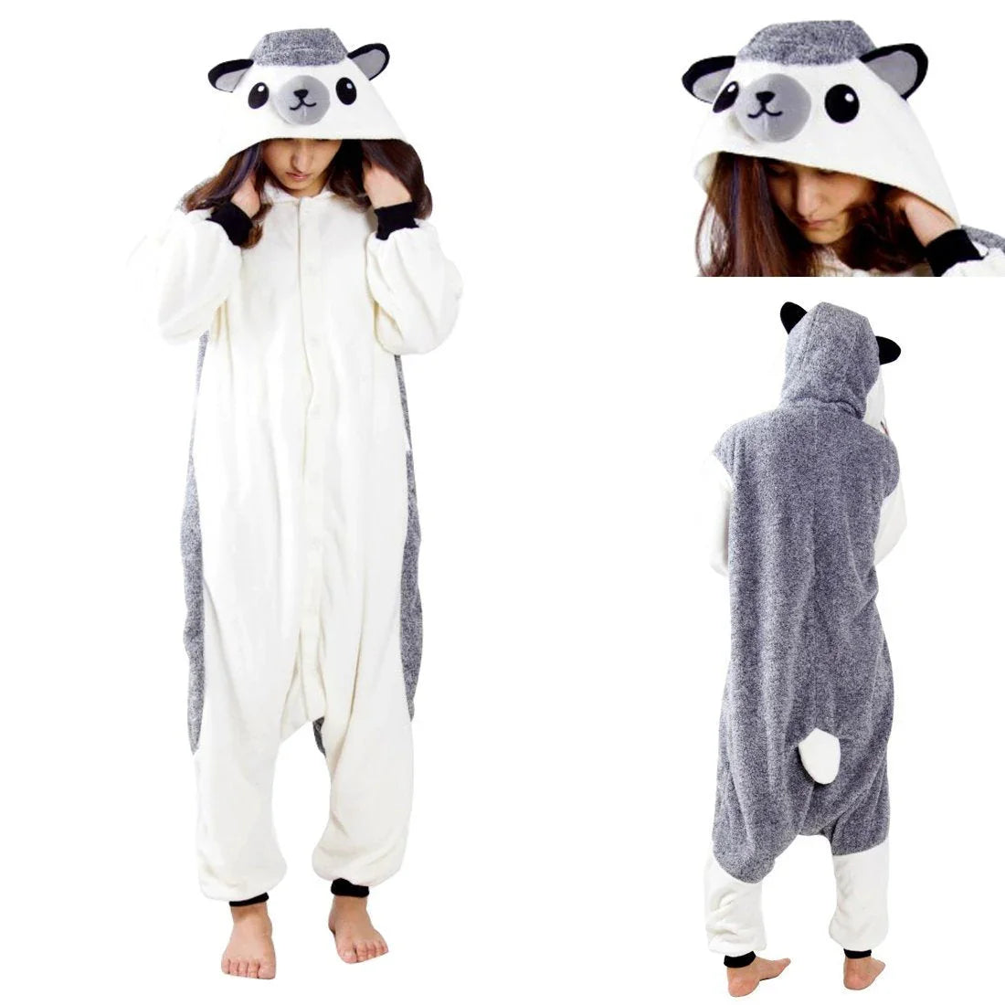 Unisex Hedgehog Kigurumi Adult Costume Animal Pajamas Onesie