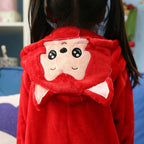 Red Fox Kids Onesies Hoodie Animal Pajamas Kigurumi Costume - Azufun