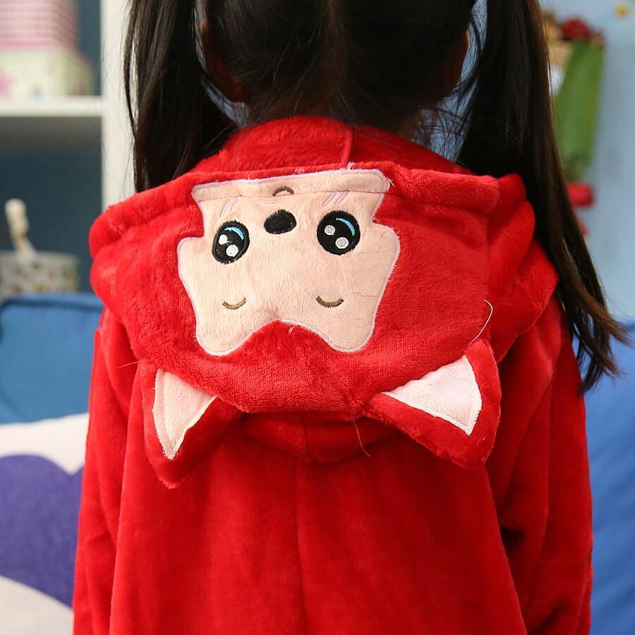 Red Fox Kids Onesies Hoodie Animal Pajamas Kigurumi Costume - Azufun