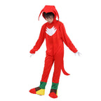 Knuckles Sonic Cosplay Costume Hedgehog Cartoon Bodysuit Jumpsuit For Kids