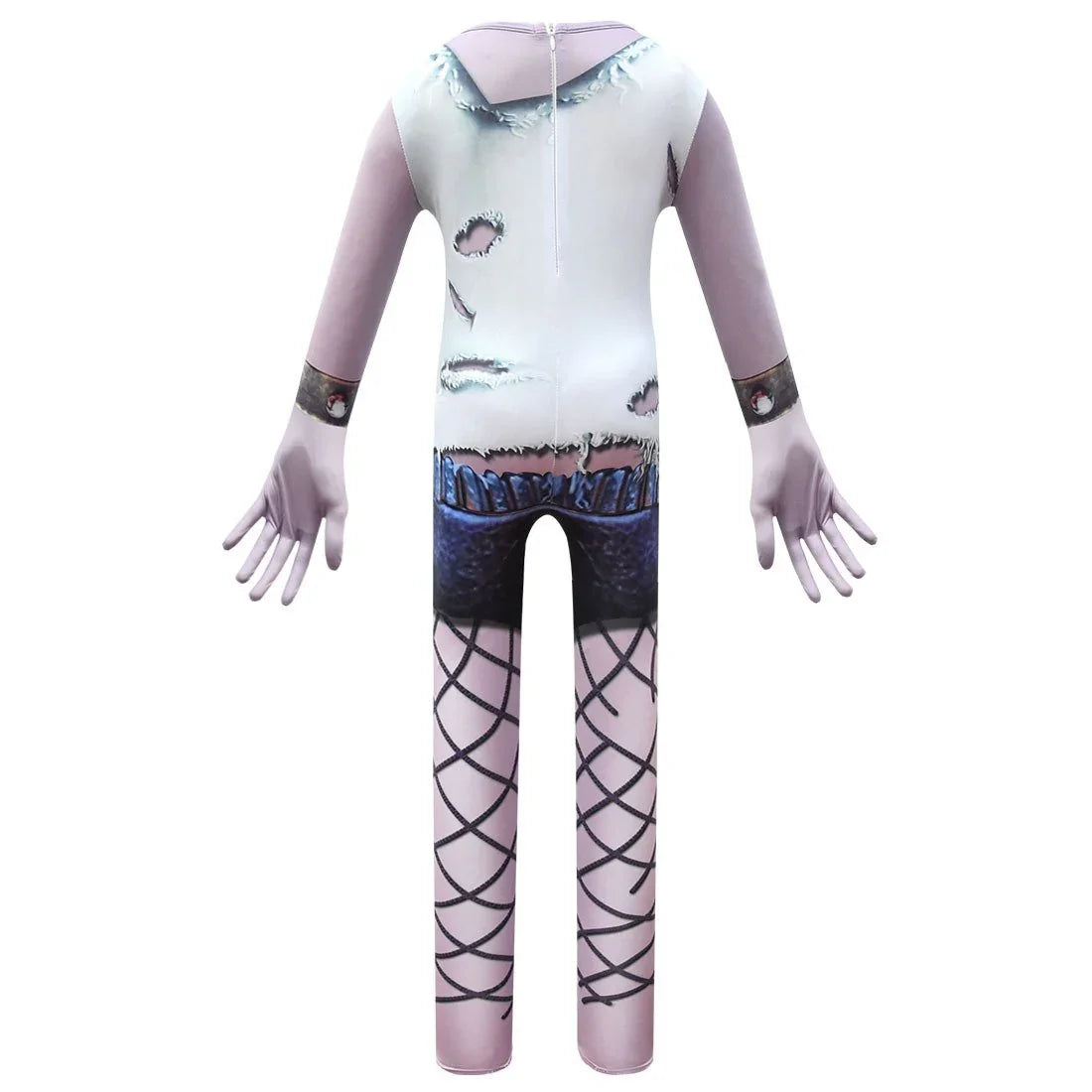 Kids white Trolls2 Queen Barb Christmas Cosplay Zentai Suit Costume Children Jumpsuit Bodysuit Outfits - Azufun