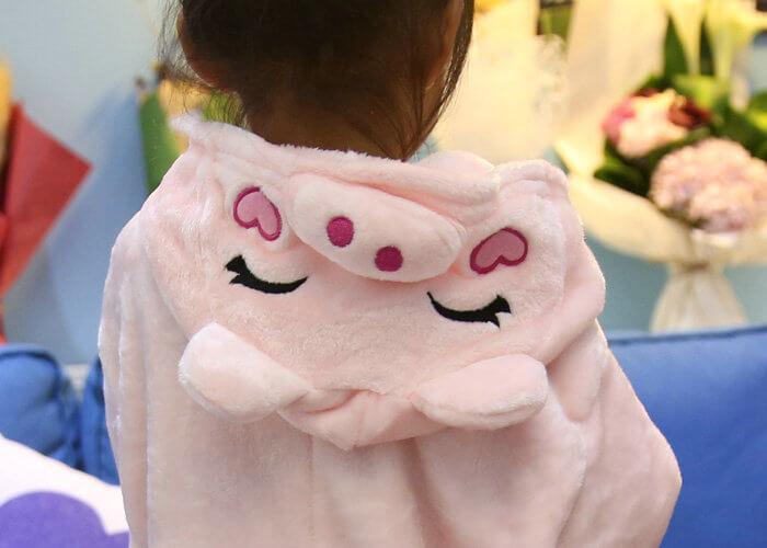 Pink Pig Kid Animal Onesie Pajama Gift Party Kigurumi - Azufun