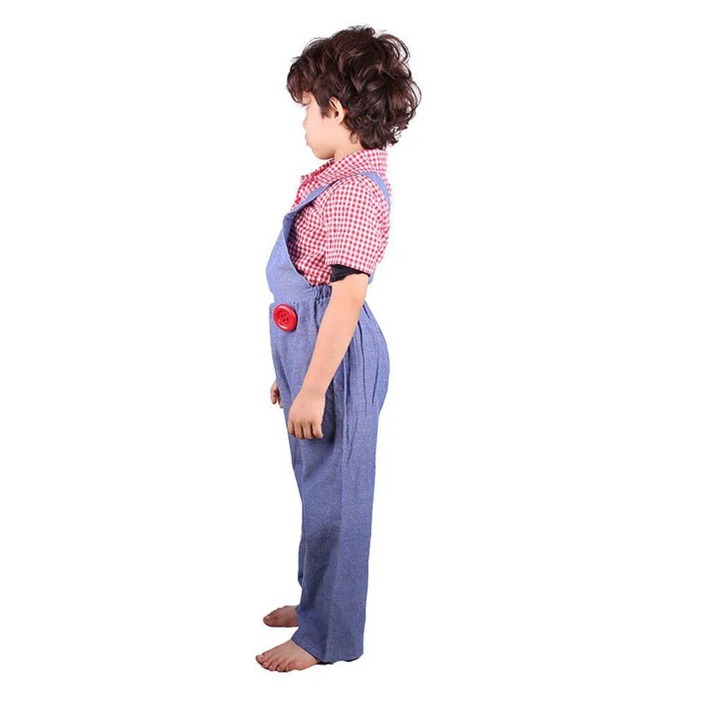 Halloween Cosplay Baby Boy Farmer Costumes Role Play Party Dress Up Overalls For Kids Clothes