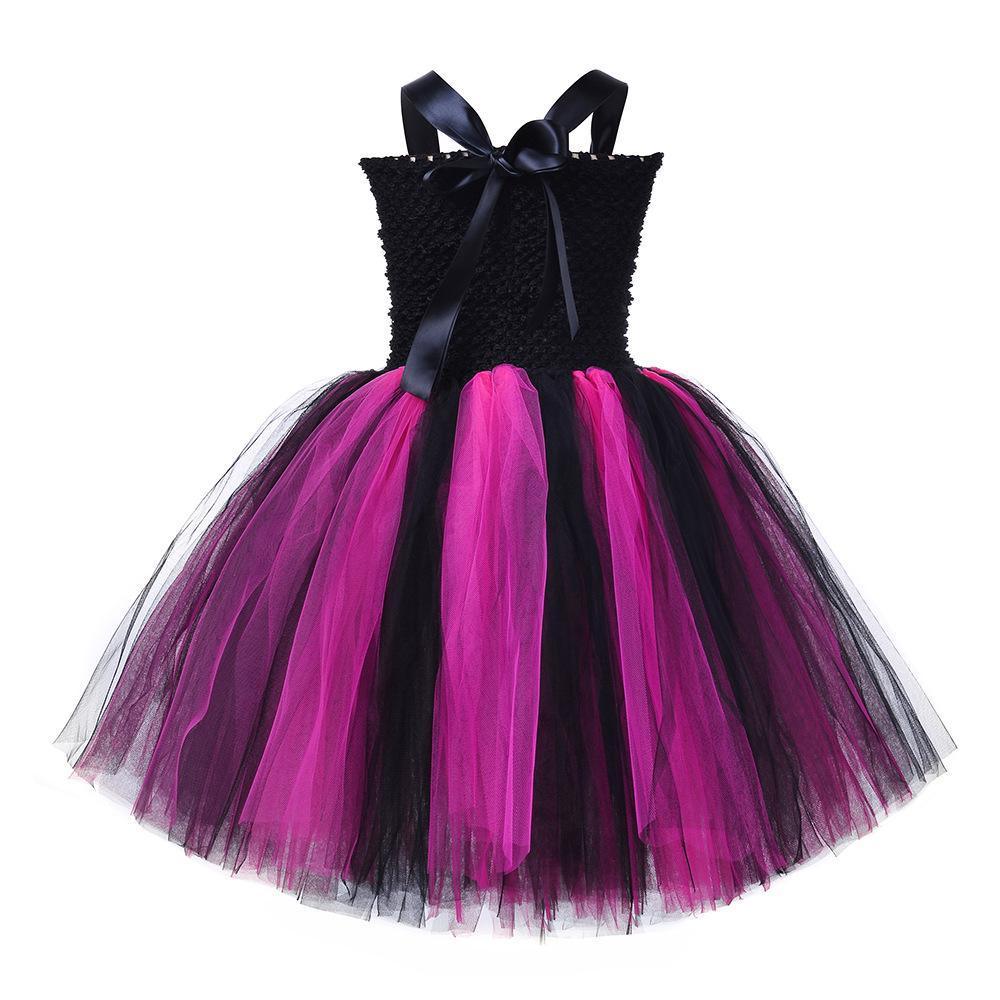 Skeleton Princess Emily Tutu Dress for Baby Girl Halloween Cartoon Costume - Azufun