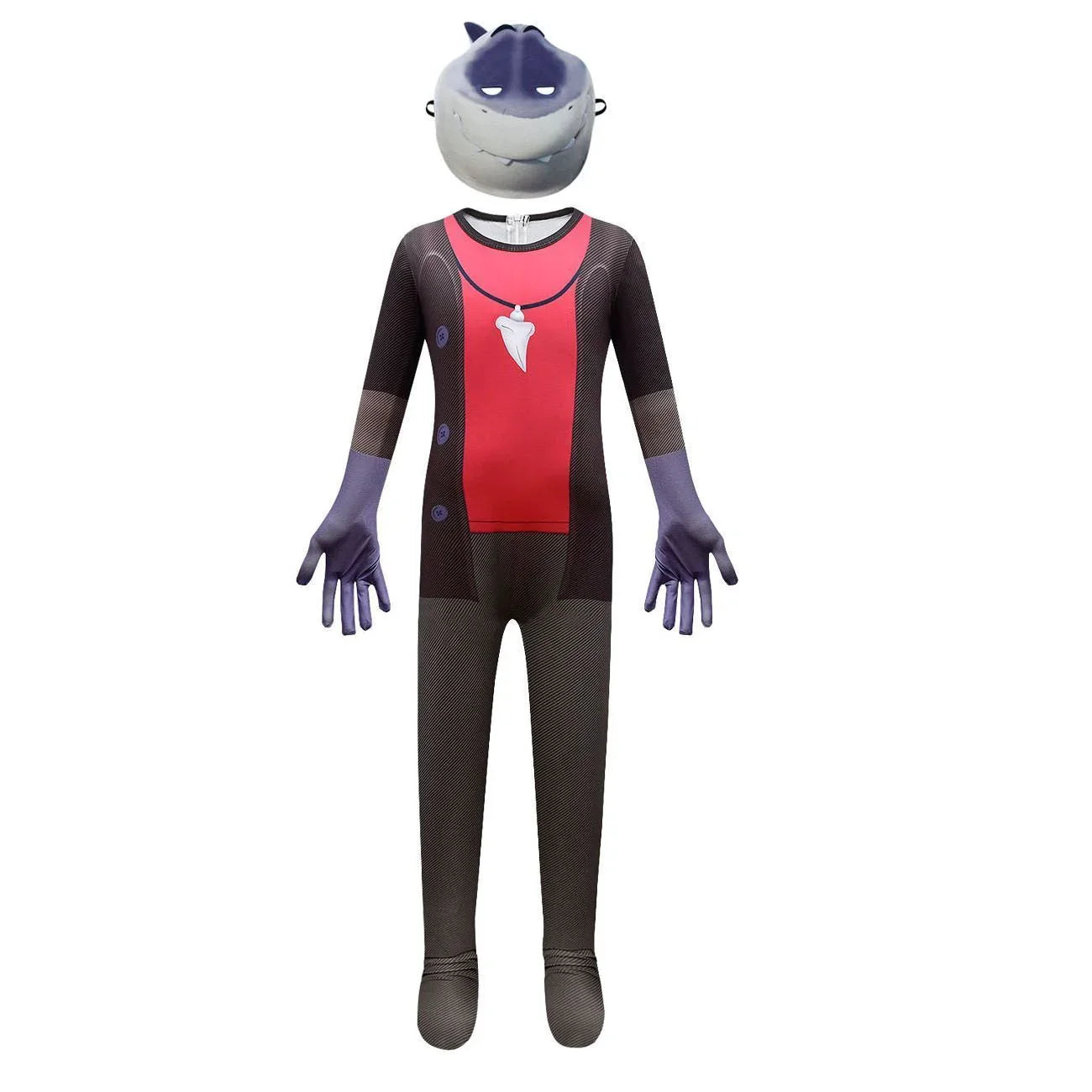 The Bad Guys Piranha Cosplay Costumes Jumpsuit Romper Halloween Outfit Dress For Kids - Azufun