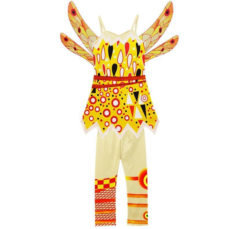 Mia and Me Children Kids Yuko Dress + Legging + Wing Set Costume Dress Up - Azufun