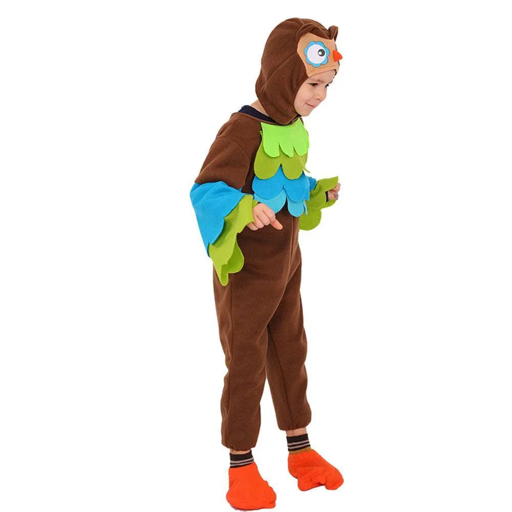 Baby Owl Cosplay Costume Halloween Romper Dress Up Outfit Jumpsuit For Toddlers Kids